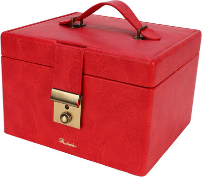 

Richpiks Vanity Box Jewellery And Makeup Purpose Vanity Box(Red)