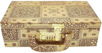 

R S Jewels Bangle Storage Box Makeup Box Vanity Box(Golden Colour)