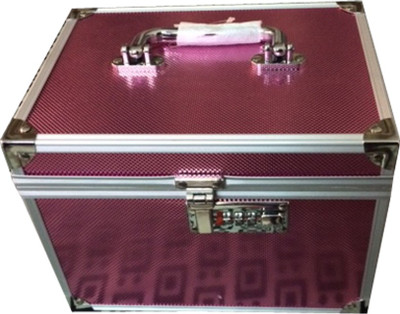 

Platinum Cosmetic Box with lock Makeup, Jewellery Vanity Box(Pink)