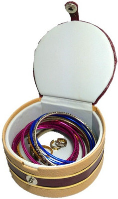 

Addyz Mini Round Jewellery Vanity Box(Maroon)
