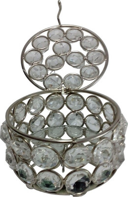 

Decor8 Round Box Small Jewellery Vanity Box(Silver)