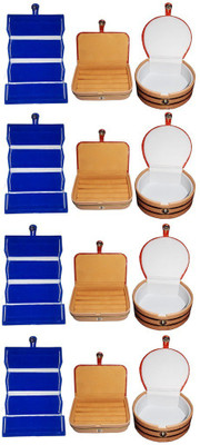 

Abhinidi Combo of 12 velvet case Ring and Earring storage travelling Folder Jewellery Vanity Box(Multicolor)