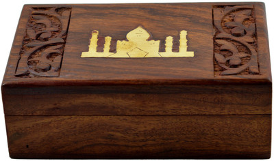 

Craftuno Handcrafted Wooden Decorative Vanity Box(Brown)