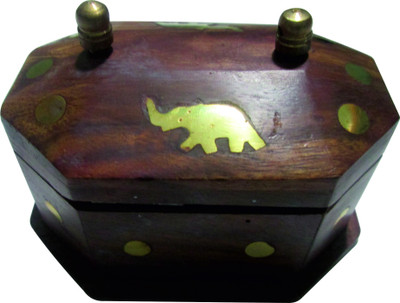 

Evergreen Designer Decorative Makeup and Jewellery Vanity Box(Brown)