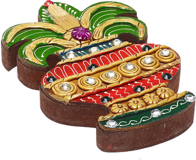 8% OFF on AAPNO RAJASTHAN Kalesh Design Wood And Clay Jewellery Vanity Box(Multicolor)