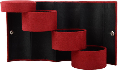 

Memu 3 Multi-Tier Circle Compartments Jewellery Box Vanity Box(Maroon)