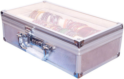 Pride STAR Rolly to store bangles Vanity Box(Silver)