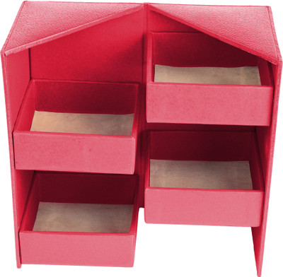 

Eco-Leatherette Almirah Jewellery Vanity Box(Dark Pink)