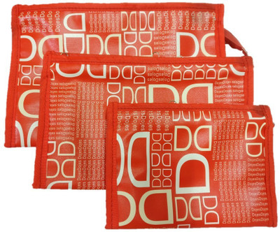 

Addyz Set of 3 Toiletry Bag Jewelry Case Makeup Vanity Box(Red)