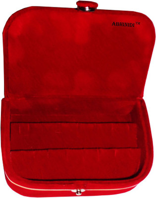 Abhinidi Set of 1 velvet Vanity case Ear ring storage travelling folder Box Vanity Box(Maroon) available at flipkart for Rs.107