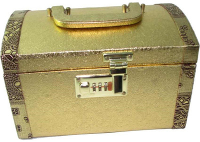 

Bonanza Palki Makeup box Vanity Box(Golden)
