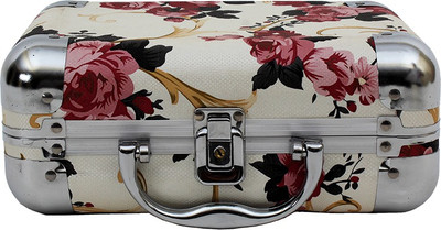 

Styler Beige Floral Print Metallic Makeup and Jewellery Vanity Box(Beige)