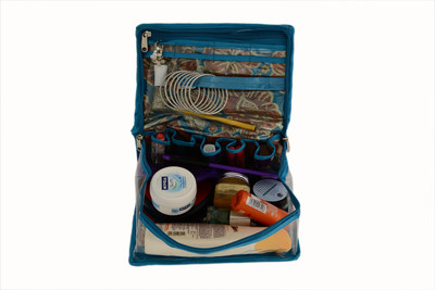 

K&P Large Designer Semi-transparent Makeup Box Makeup and Jewellery Vanity Box(Multicolor)