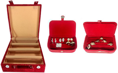 

Addyz 3 Rods Bangle Earring Ring Jewellery Vanity Box(Multicolor)