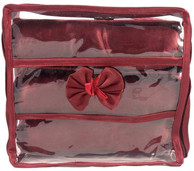 Ermani Export Traditional Maroon Transparent 3 Roll Churi Bangle Care Vanity Box(Maroon) available at flipkart for Rs.399