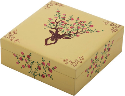 

The Crazy Me Deer Pattern Wooden Makeup Vanity Box(Multicolor)