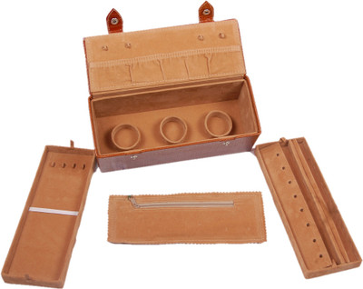 

Bulaky vanity case Jewellery Vanity Box(Tan)