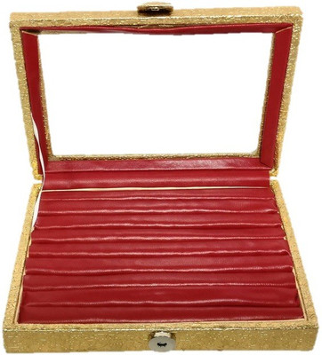 

Addyz Ring Case Keeps 100 Rings Storage Vanity Box(Red)