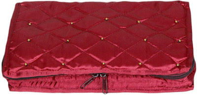 

Hanu Enterprises Locker Jewellery Kit Makeup Vanity Box(Maroon)