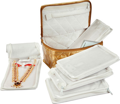 

NMPL Locker Jewellery Vanity Box(Golden, White)