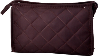 

Styler Square Design Mini Makeup Pouch Makeup Vanity Box(Brown)