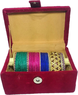 

Addyz 1 rod plain bangle bracelet box case bangles Vanity Box(Maroon)