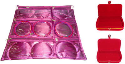 

Atorakushon Jewellery Makeup Cosmetic Bag Ring Box & Earring Box Storage Pouch Vanity Box(Purple)