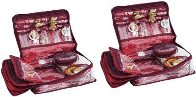

Bahurani Boutique Combo of 2 Locker Jewellery Vanity Box(Maroon)