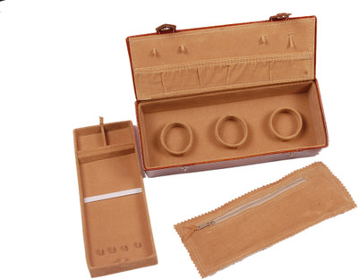 

Bulaky vanity case Jewellery Vanity Box(Tan)