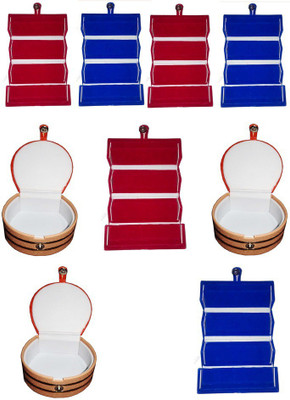 

Abhinidi Combo of 9 velvet case Ring and Earring storage travelling Folder Jewellery Vanity Box(Multicolor)