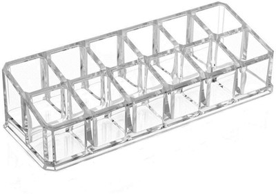 

Dealfinity 12 Section Lipstick Holder Makeup Vanity Box(White)