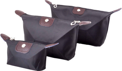 

Styler 3 In 1 Leather Look Pouch Makeup Vanity Box(Black)