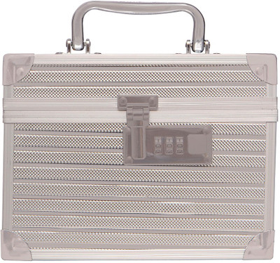 

Roshiaaz Stylish Box makeup Vanity Box(Silver)