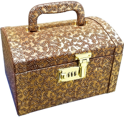 

Pride Star Palki to store cosmetics Vanity Box(golden)
