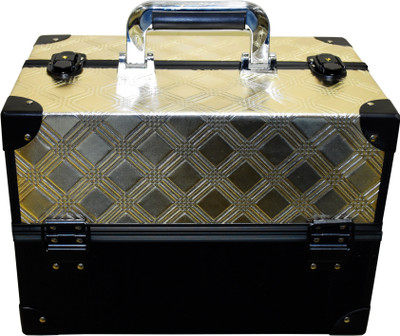 

Satisfaction Supreme to store cosmetic items Vanity Box(Black & Golden)