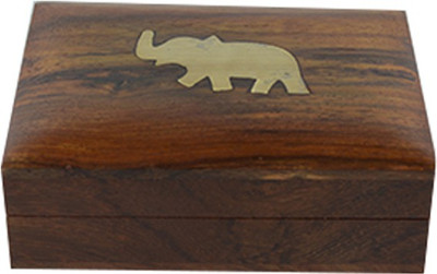 

Craftuno Handcrafted Wooden Jewellery Box Multipurpose Decorative Vanity Box(Multicolor)