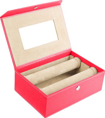 

Eco-Leatherette 2 Rod Bangles Vanity Box(Dark Pink)