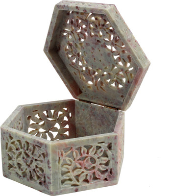 Store Indya Table Accesory Jewellery Vanity Box(Beige)