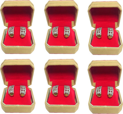 

Addyz pack of 6 red single pair Earring, Tops, studs jewellery Vanity Box(RED)