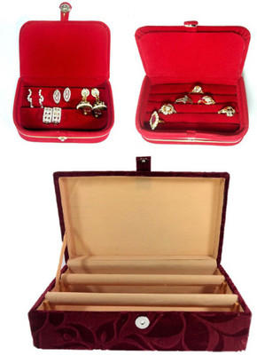 

Addyz 2 Rod Bangle Earring Ring Jewellery Vanity Box(Multicolor)