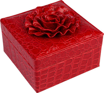 

BlushBees Blossom Rose Square Organiser Vanity Box(Cherry Red)