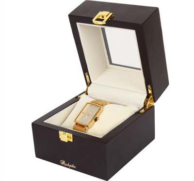 

Richpiks Small Wooden Polished Watch cum Bangle Box Watch and Jewellery Purpose Vanity Box(coffee)