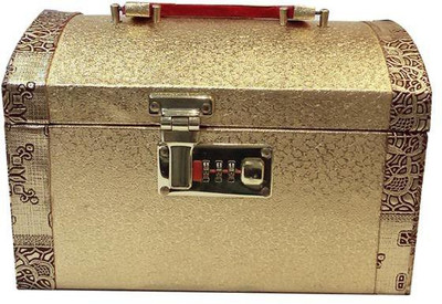 

Ermani Export Traditional Royal Religious Wood Jewellery Boxes Bangle Care Vanity Box(Golden)