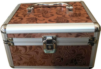 

Platinum Cosmetic 2 compartment case Makeup, Jewellery Vanity Box(Copper)
