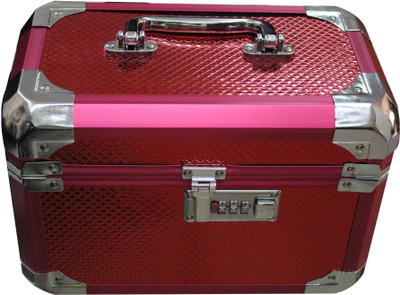 

Platinum JD93 Cosmetic 2 Compartment With Lock Makeup, Jewellery Vanity Box(Red)