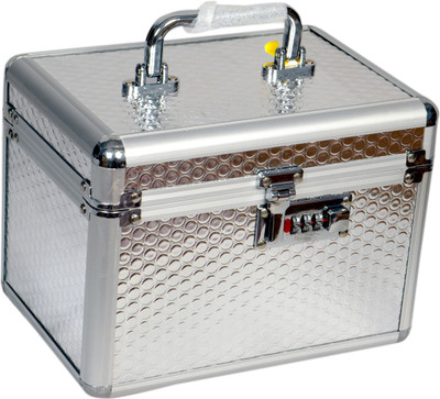 

Bonanza Cosmetic Makeup box Vanity Box(Silver)