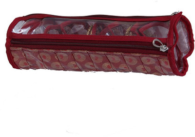 

Kuber Industries Single Bangle Partition Jewellery Vanity Box(Maroon, Golden)