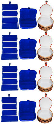 

Abhinidi Combo of 12 velvet case Ring and Earring storage travelling Folder Jewellery Vanity Box(Multicolor)