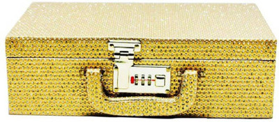 V Square Bangle box (Golden) Palki rolley Bangle box Vanity Box (Golden) Vanity Box(Golden)