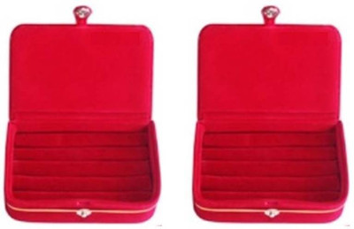 

Addyz Combo Pack Of 2 Pieces Ring Case Jewellery Vanity Box(Red)